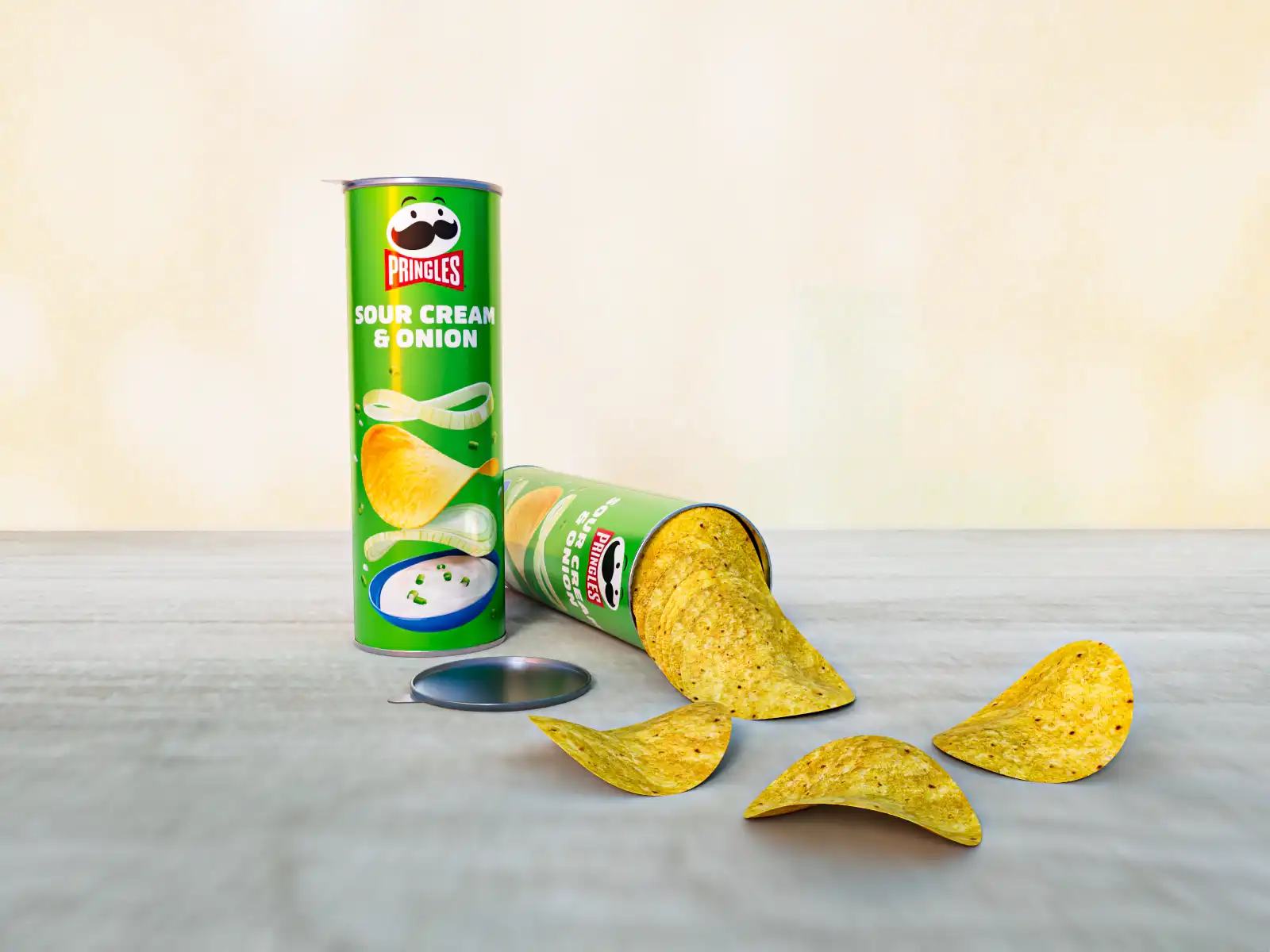 Pringles Sour Cream 3D Model